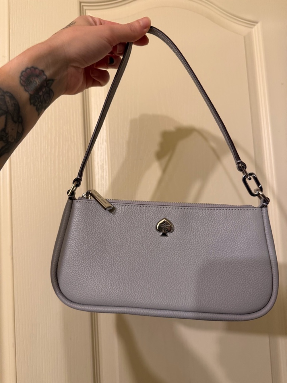 Kate Spade mini Kayla bag in light grey